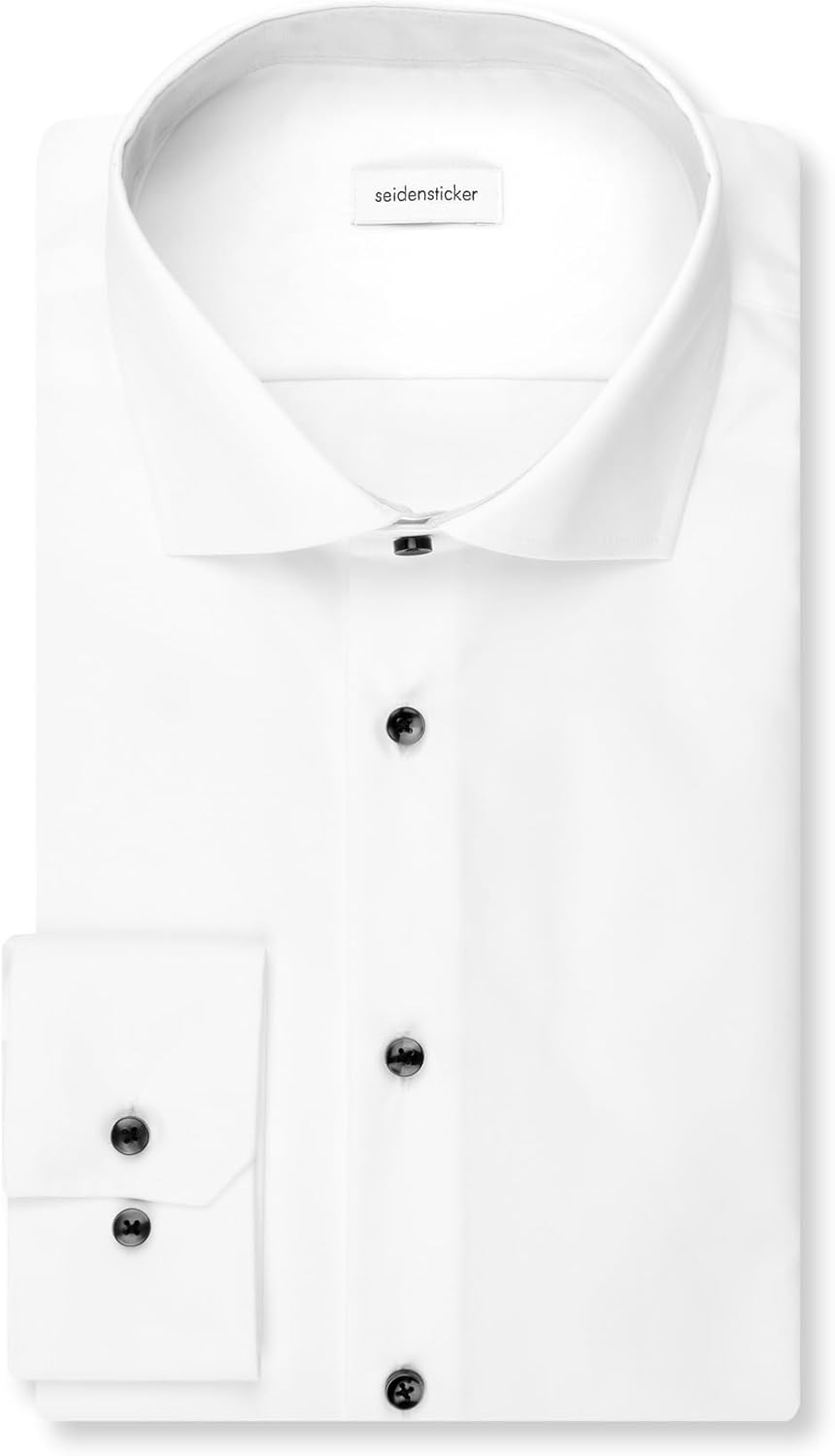 Seidensticker Herren Regular Fit Langarm Popeline Hemd, weiss, 40