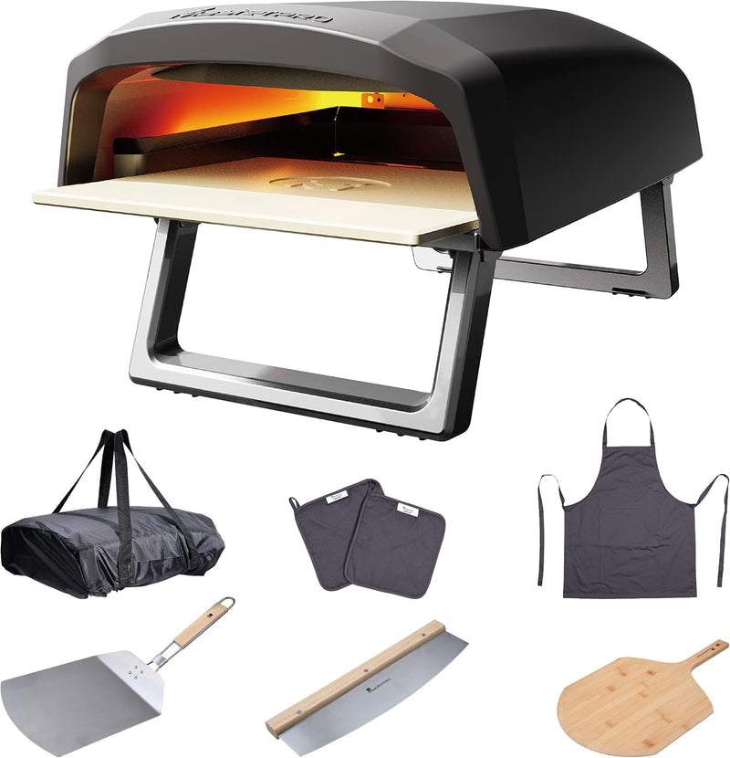 MasterPRO Pizza Oven | Pizza Oven | Portable Gas Oven Set with Quick Cooking up to 500°C | Includes