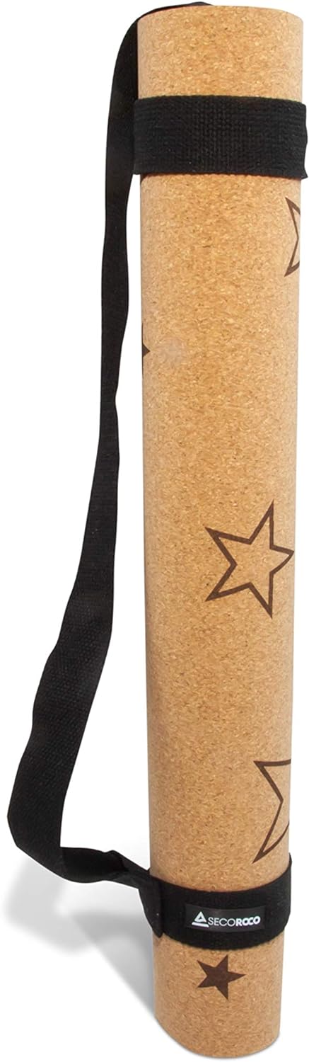 Yogamatte für Kinder aus Kork & Kautschuk mit Sterne, Grösse 155x61cm, schadstofffrei, rutschfest, v