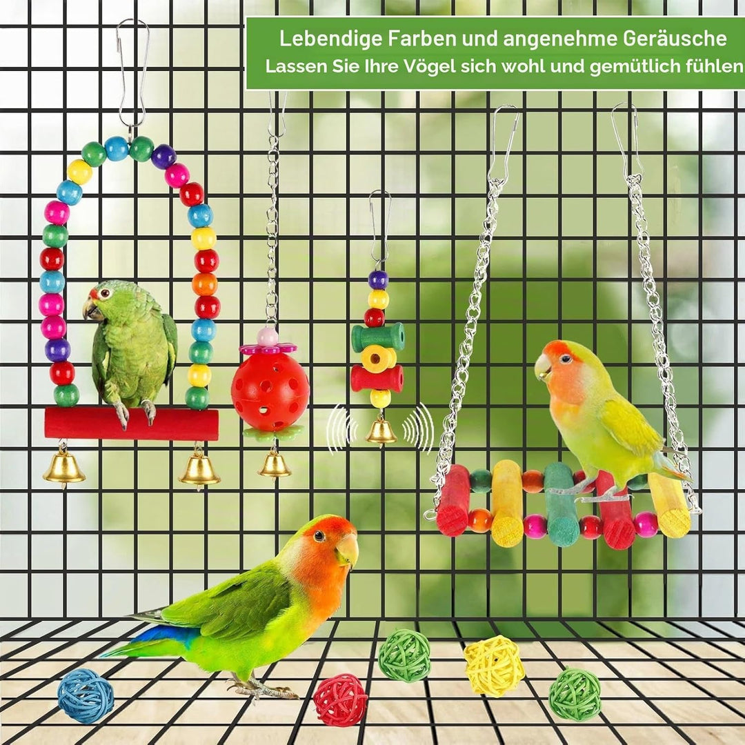 11 Stück Vogelspielzeug für Wellensittiche Papageienspielzeug Wellensittich Spielzeug Vogelspielzeug
