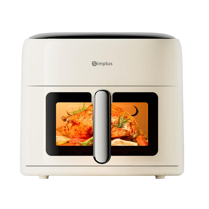 SIMPLUS Heissluftfritteuse 6,5 L, Airfryer XL mit Sichtfenster, 1500 W, extra schlankes Design, Touc