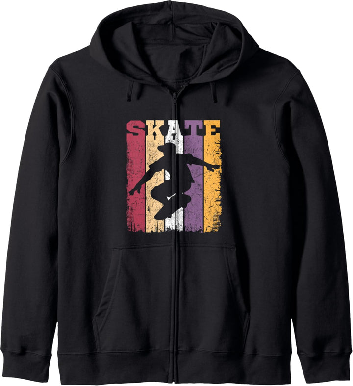 Skate Retro Vintage Skater Skateboarding Kapuzenjacke