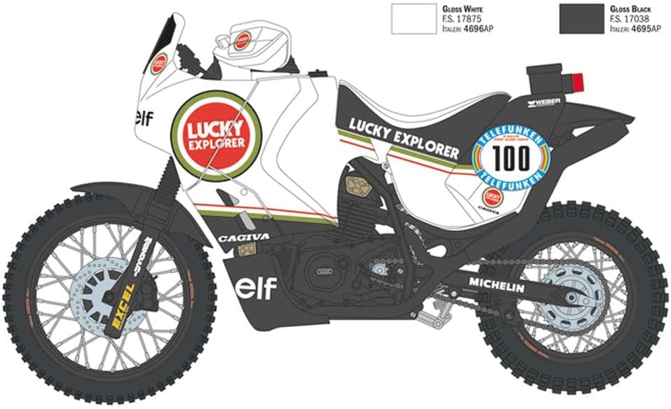 Italeri 3653S - 1:9 Cagiva Elephant 850 Winner 1987, Modellbau, Bausatz, Standmodellbau, Basteln, Ho