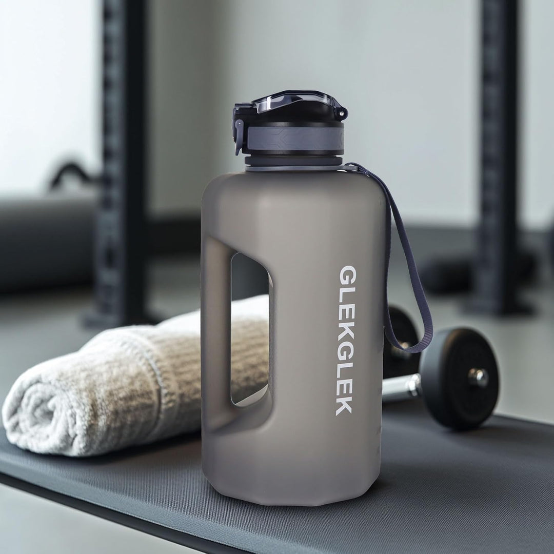2.2L Grosse Trinkflasche mit Strohhalm, Auslaufsicher Wasserflasche BPA Frei für Im Freien Fitnessst