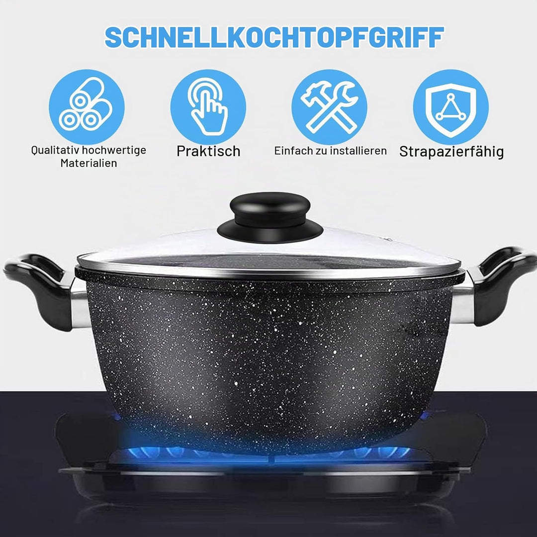 4 STK Schnellkochtopfgriff, 70×60mm Topfgriff mit 4 Topfdeckel Griff 1 Schraubendreher für Schnellko