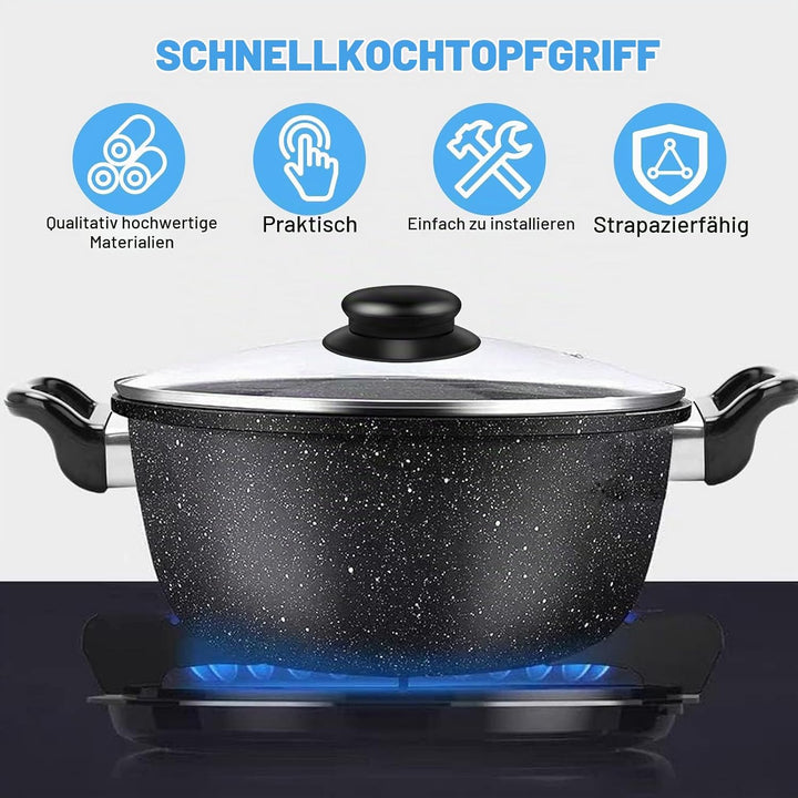 4 STK Schnellkochtopfgriff, 70×60mm Topfgriff mit 4 Topfdeckel Griff 1 Schraubendreher für Schnellko