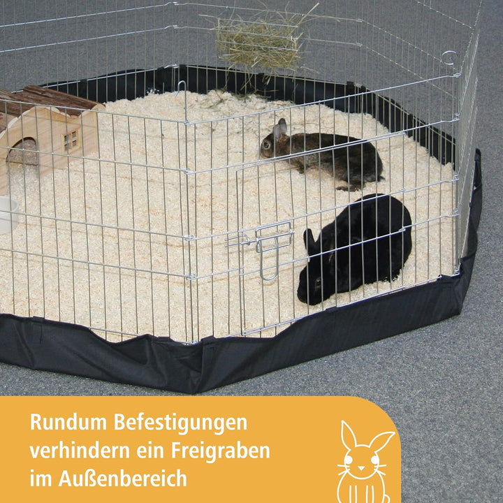 Kerbl Pet Nylonboden für Freigehege 82708/81715, Gehegeboden, Auslaufboden, schwarz, Nylon, Nagetier