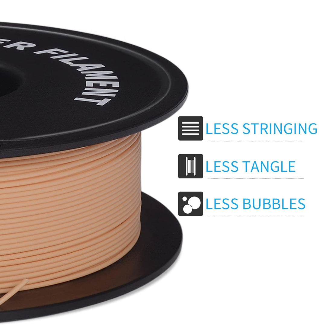GEEETECH Matte PLA Filament, 3D-Drucker PLA Filament 1 kg Spule, Genauigkeit +/- 0,03 mm, Hautfarbe,