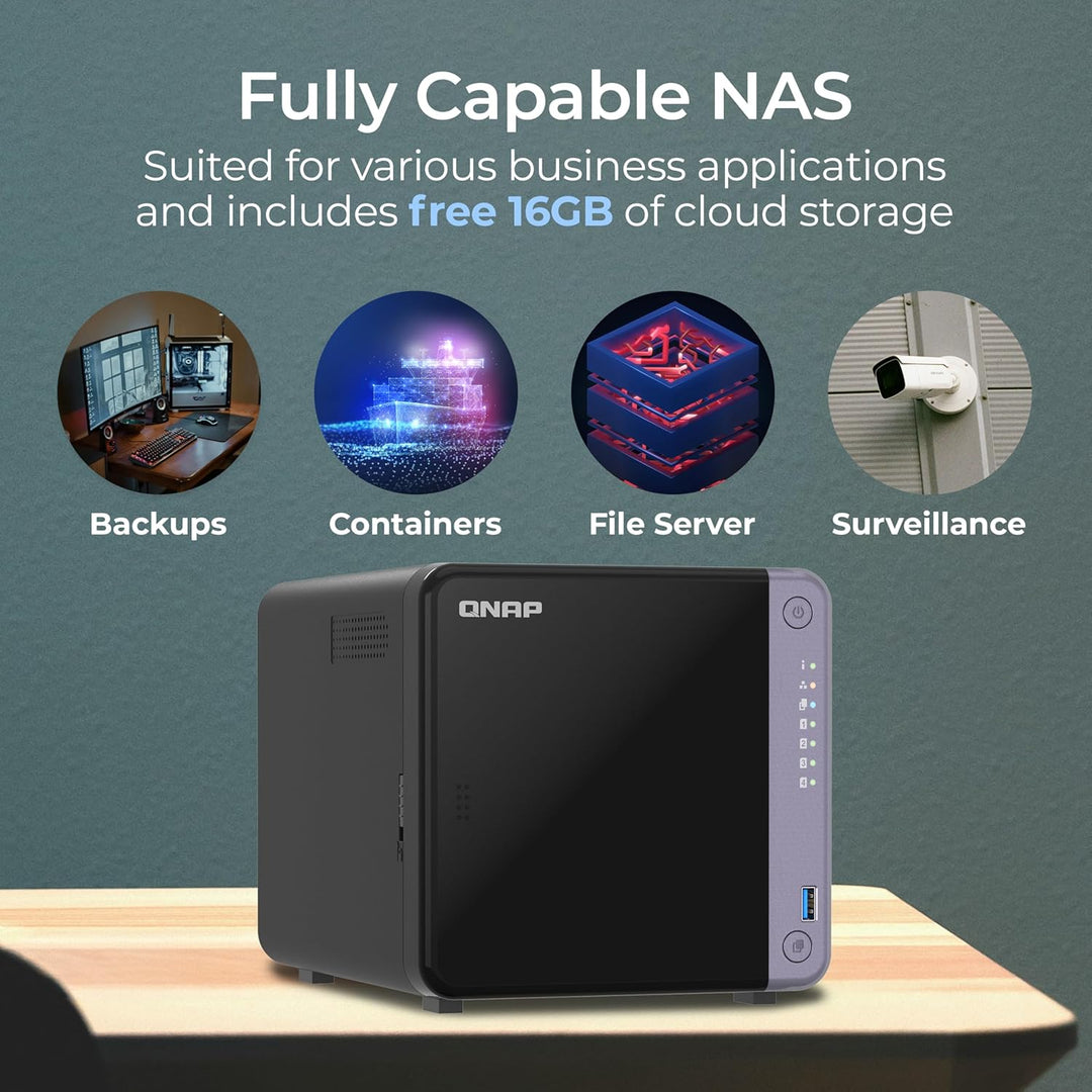 QNAP TS-432X-4G-PE | 4-Bay, ARM CPU, 4GB RAM, 10GbE SFP+, PCIe Gen3, Tower NAS, NAS