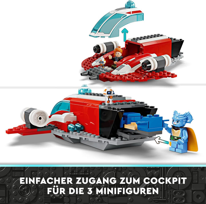 LEGO Star Wars: Young Jedi Adventures Der Crimson Firehawk, Starterset für Kinder mit baubarem Raums