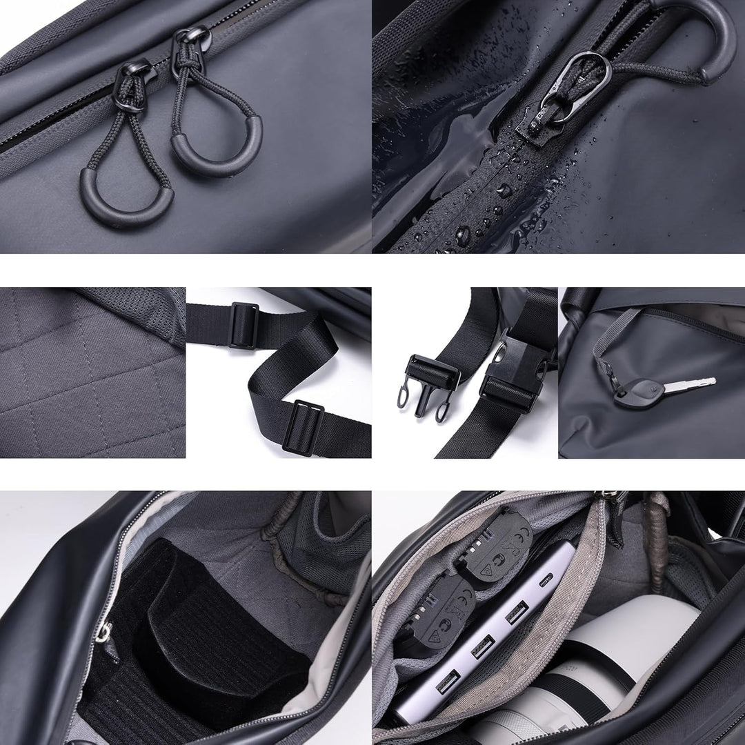 VIJIM Foto Freizeittasche mit separatem Stauraum in der Tasche, und die Oberfläche der Tasche ist wa