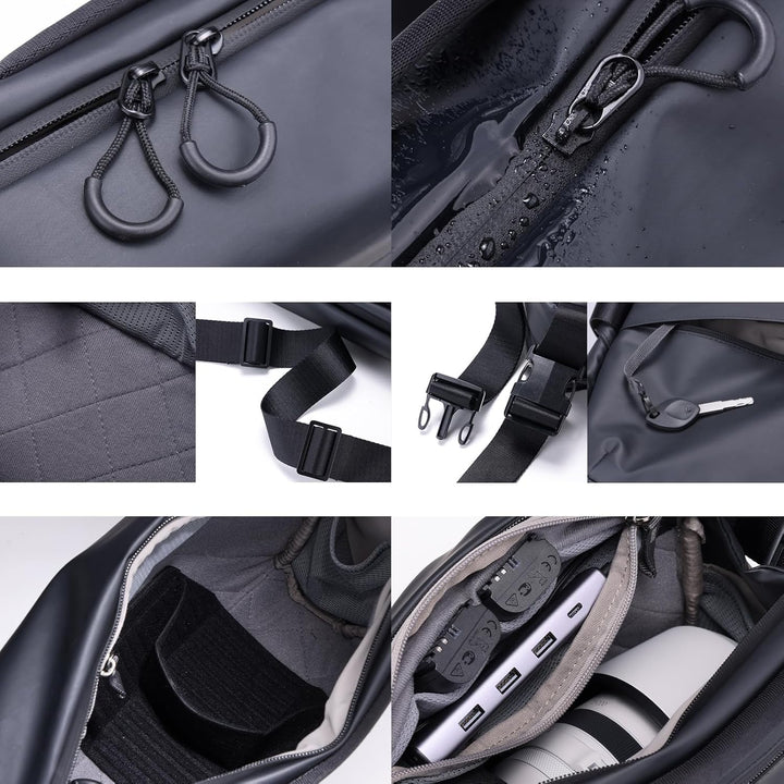VIJIM Foto Freizeittasche mit separatem Stauraum in der Tasche, und die Oberfläche der Tasche ist wa