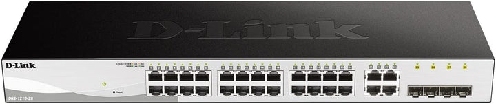 D-Link DGS-1210-28/E 28-Port Gigabit Smart Switch (24 x 10/100/1000 Mbit/s Base-T-Ports und 4 x 100/