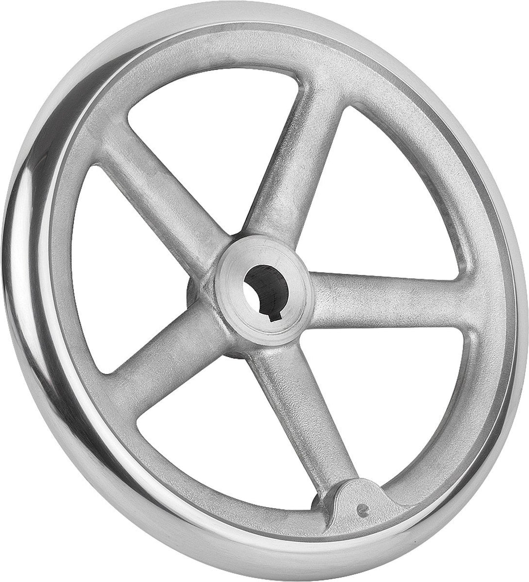 KIPP – Bedienteile | Normelemente 117969 Handrad mit Nut Aluminium, ohne Griff, Komp:Aluminium, 18,