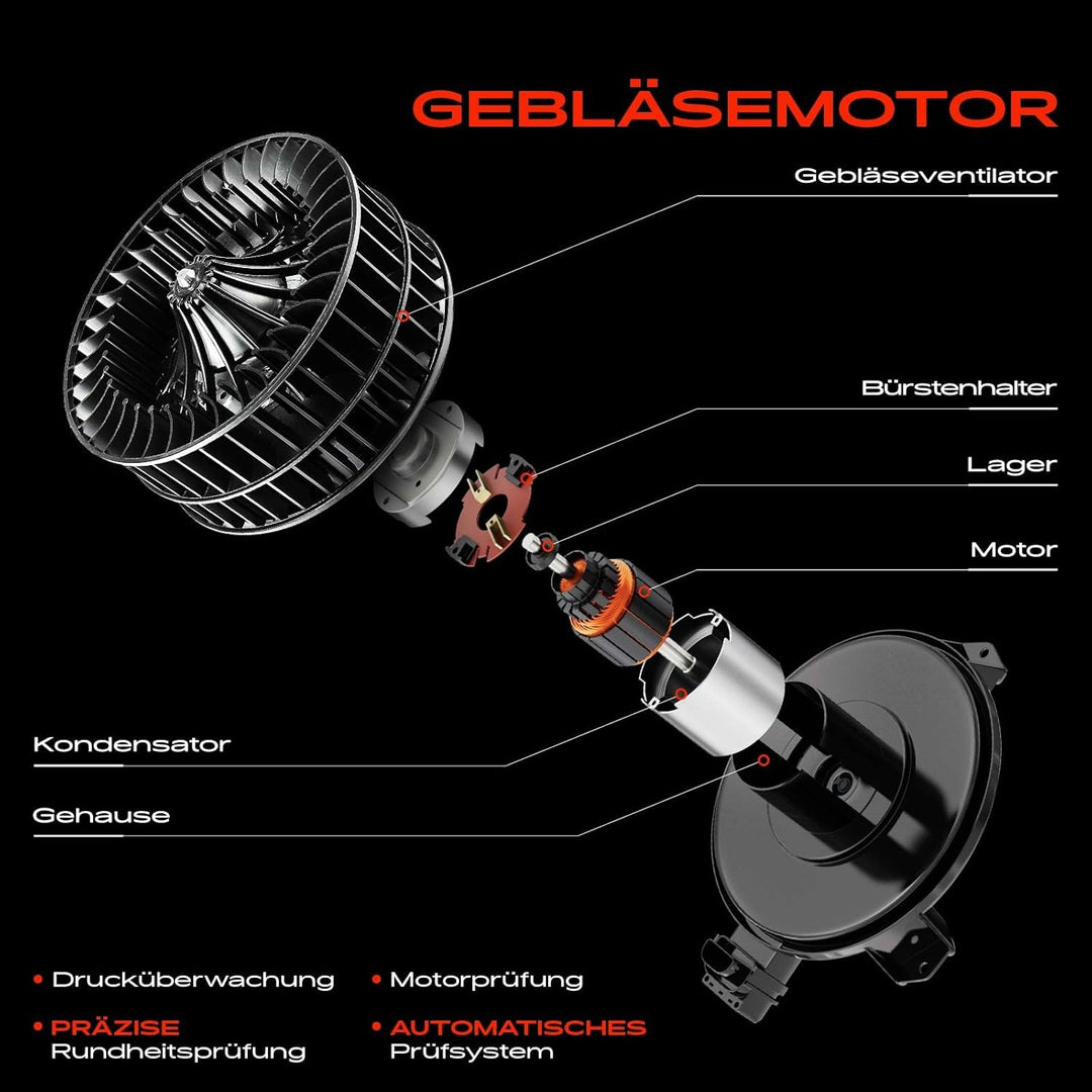 Frankberg Heizungsgebläse Gebläsemotor Kompatibel mit Transporter IV Bus 70B 70C 2.4L 1990-2003 Tran