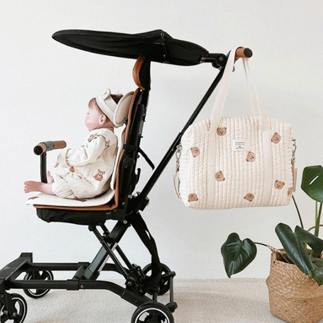 Baby Wickeltasche, Wickeltasche Tragetasche, Grosse Kapazität Baumwolle Wickeltasche für Kinderwagen