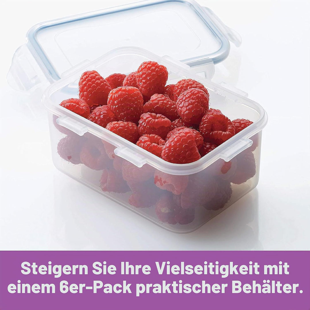 Lock &amp; Lock Vorratsdose HPL811, rechteckig, 600 ml 20 Oz (Pack of 6), 20 Oz (Pack of 6)