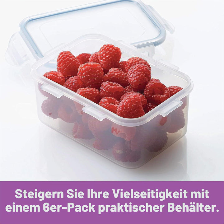 Lock &amp; Lock Vorratsdose HPL811, rechteckig, 600 ml 20 Oz (Pack of 6), 20 Oz (Pack of 6)