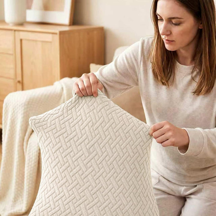 KELUINA Stretch wasserdichte Jacquard mit langem Gitter Esszimmer Stuhlhussen Home Decor, Stuhlhusse