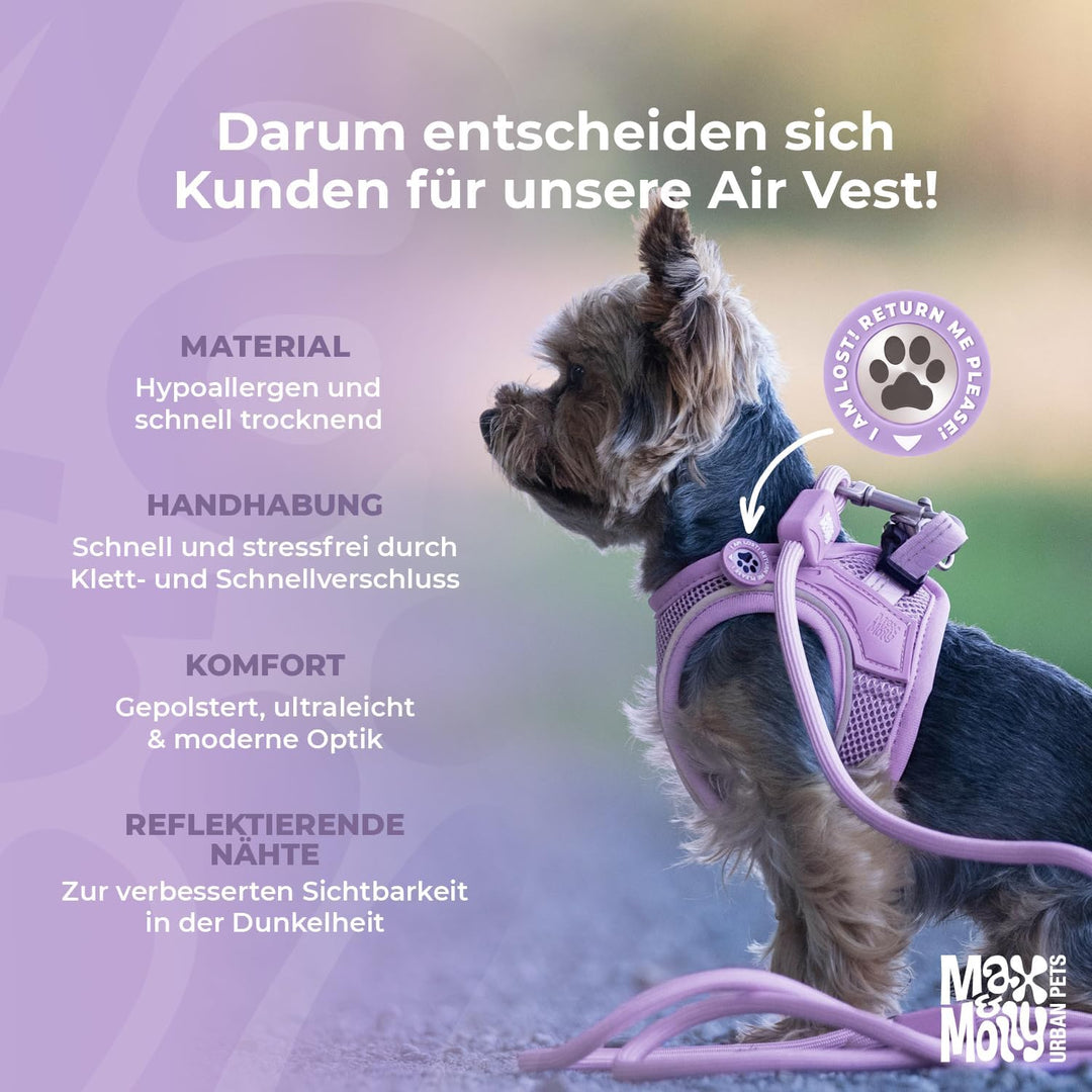 Max & Molly Hundegeschirr Matrix 2.0 Stone/XXL als Air Vest Geschirr, Step-In Geschirr mit Gotcha! S