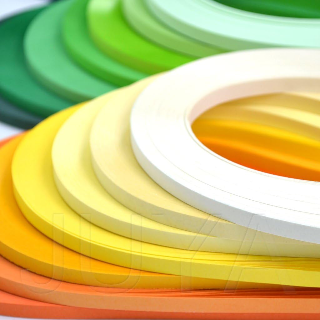 JUYA Papier Quilling Set bis zu 42 Farben eine Farbe und 100 Streifen pro Packung 2/3/5/7/10mm Breit