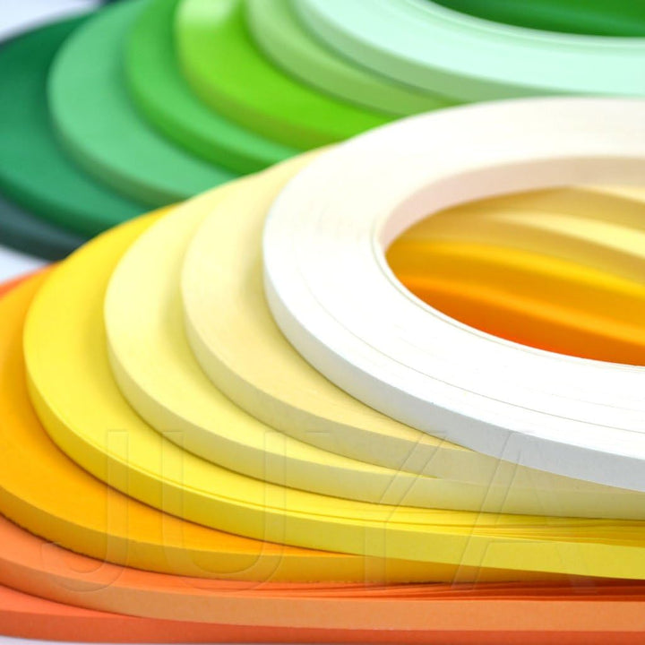 JUYA Papier Quilling Set bis zu 42 Farben eine Farbe und 100 Streifen pro Packung 2/3/5/7/10mm Breit