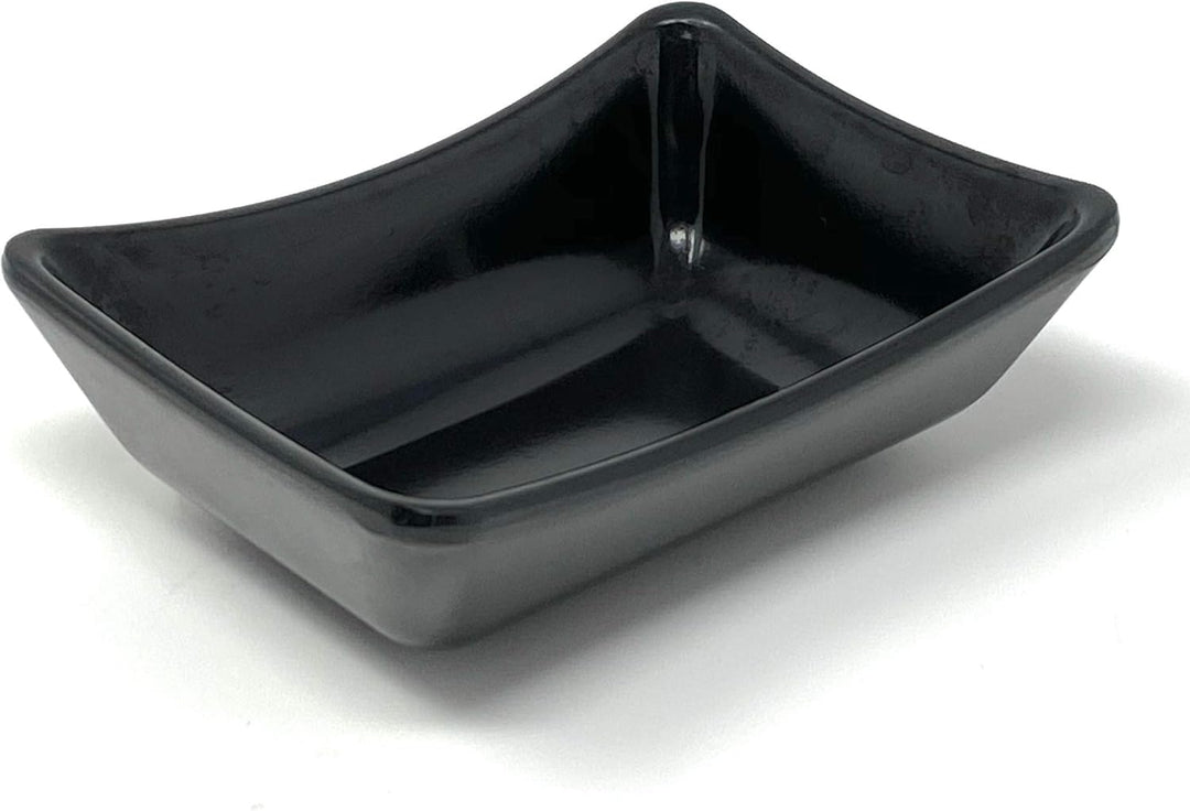 4x Dipschalen Melamin Set Schwarz 757 Snackschale Servierschale Klein Mini Saucenschälchen Soja Schw