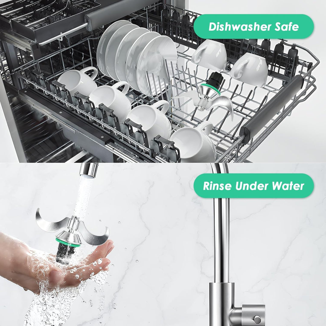 Teigmesser für Thermomix TM6 TM5, Edelstahl Hörnchenmesser & Reinigungsbürste, Ersatzteile Kompatibe