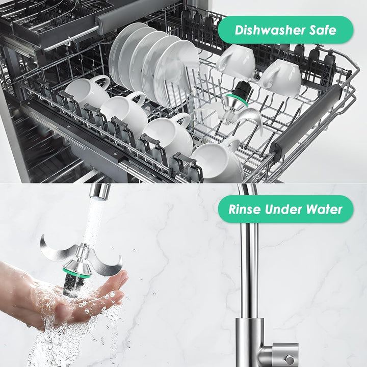 Teigmesser für Thermomix TM6 TM5, Edelstahl Hörnchenmesser & Reinigungsbürste, Ersatzteile Kompatibe