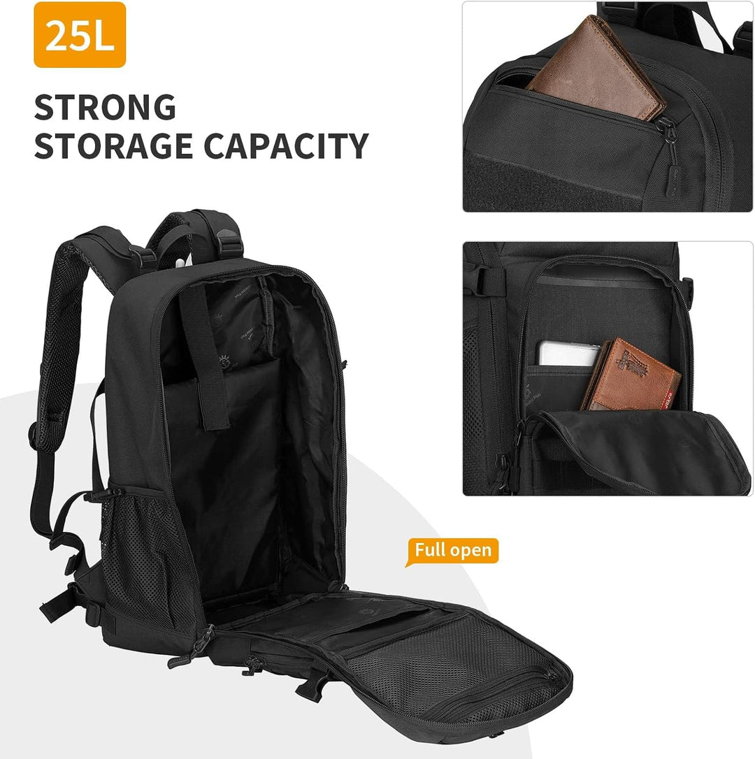 VINBAGGE Molle Rucksack Herren Wanderrucksack Taktischer Backpack Schulrucksack 900D Nylon Mehrere T