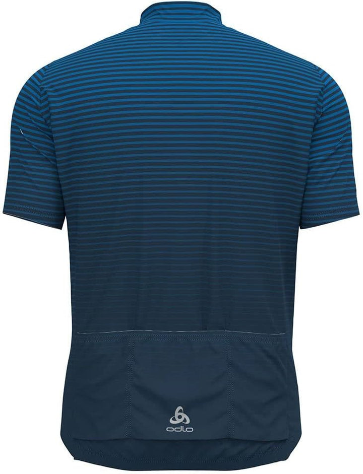 Odlo Herren Essential Print_411952 Radtrikot (1er Pack) M Indigo Bunting - Blue Wing Teal, M Indigo