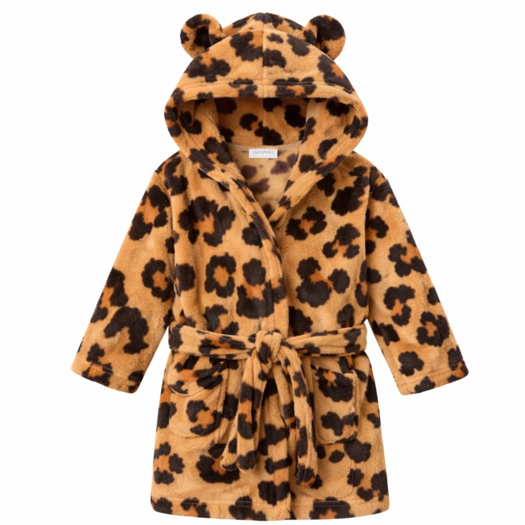 Disney Minnie Mouse Bademantel für Mädchen, 100% Coral Fleece, mit Kapuze und Ohren, Grösse 98 bis 1
