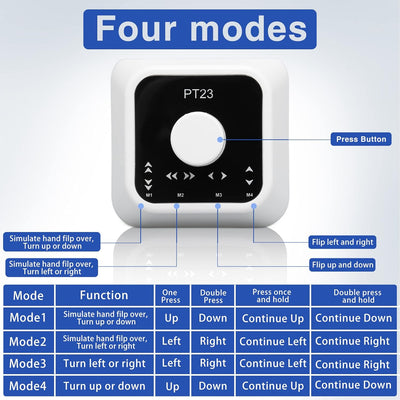 Bluetooth Page Turner Pedal, Wiederaufladbares USB Fusspedal für Kabellose Notenblätter, Vier Seiten