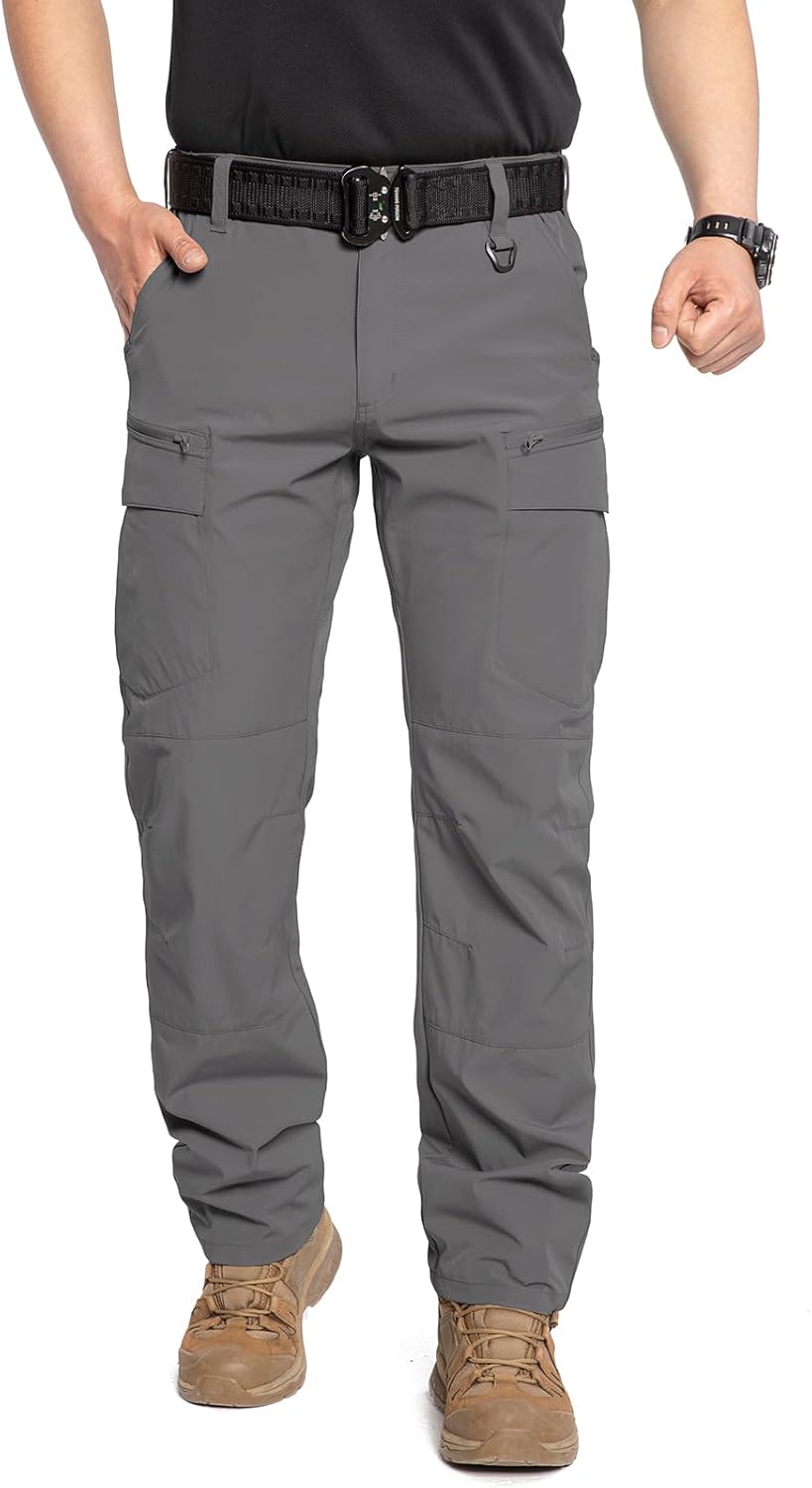CARWORNIC Herren Schnelltrocknend Taktisch Hose Leicht Wanderhose Angelhose Stretch Cargohose 30W /