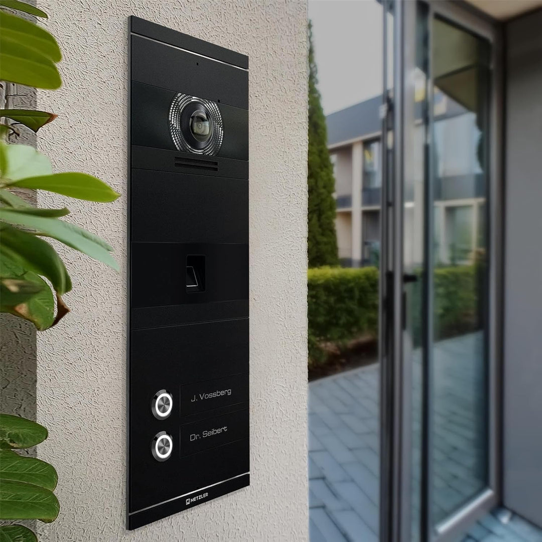 Metzler VDM10 2.0 Video Sprechanlage, Türsprechanlage mit Kamera, Fingerprint, Smartphone App, SIP,