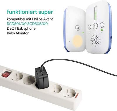 HKY 6V Netzteil Ladegerät für NUK Video Babyphone Eco Control+ Video für Elternseite, Reer Wega Baby
