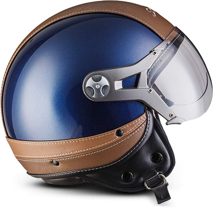 Soxon® SP-325 Urban „Blue“ · Jet-Helm · Motorrad-Helm Roller-Helm Scooter-Helm Moped Mofa-Helm Chopp