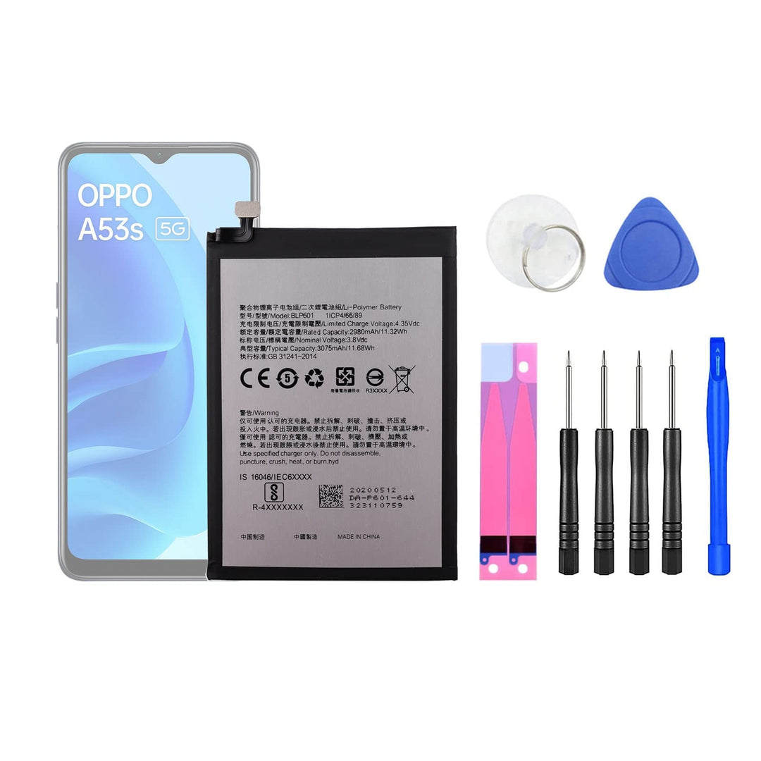 HIGHAKKU Ersatzakku Batterie BLP601 kompatibel mit Oppo A53 & Oppo A53s & A59 with Tools Oppo A53 &