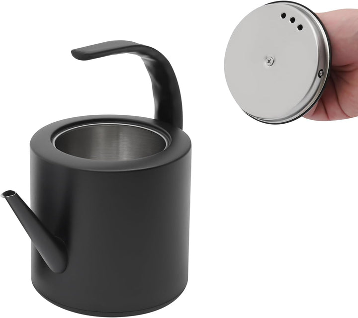 Wasserkocher mit Schwanenhals Edelstahl 1L, Teekocher Elektrisch, Wasserkocher mit Temperatureinstel