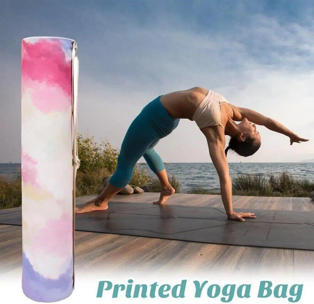 Yoga-Tasche, Aufbewahrungstasche Doppeltem Reissverschluss, Yogamatten-Tasche Verstellbarem Schulter