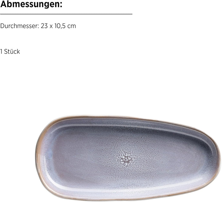MÄSER Serie Elea, 3-tlg. Plattenset im Vintage-Look, flieder, Steinzeug