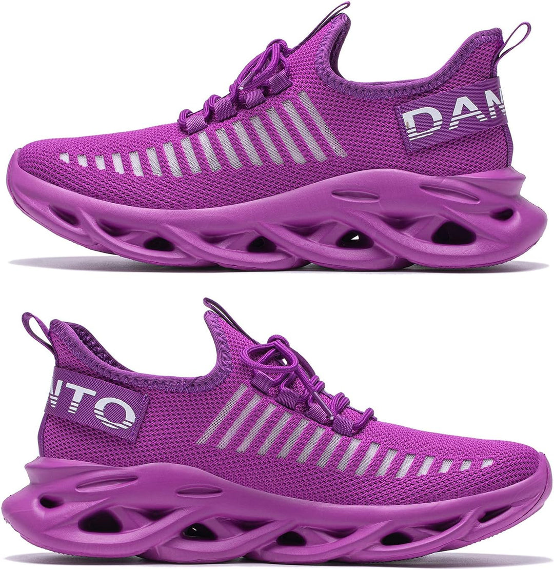 DANNTO Laufschuhe Herren Turnschuhe Damen Sneaker Leichte Atmungsaktiv rutschfeste Sportschuhe Gym F