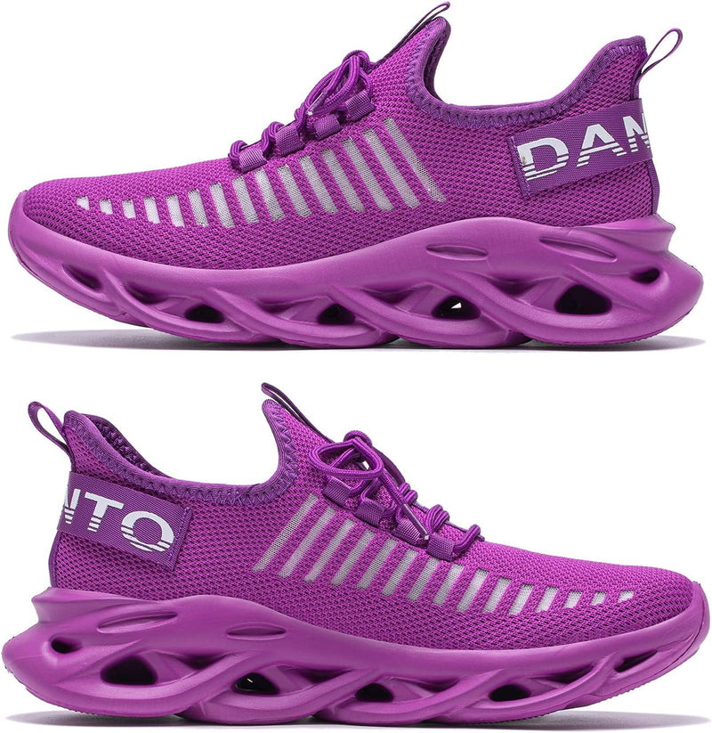 DANNTO Laufschuhe Herren Turnschuhe Damen Sneaker Leichte Atmungsaktiv rutschfeste Sportschuhe Gym F