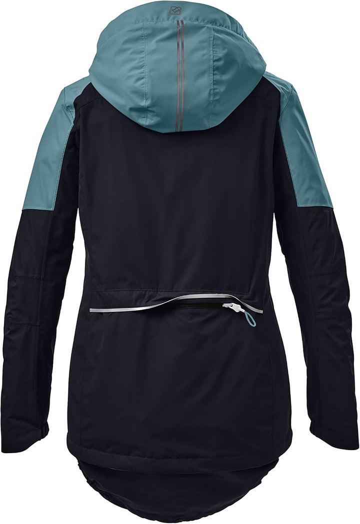 Killtec Damen Kos 27 Wmn Jckt Funktionsjacke mit Kapuze und Spritzschutz, packbar, wasserdicht 46 du