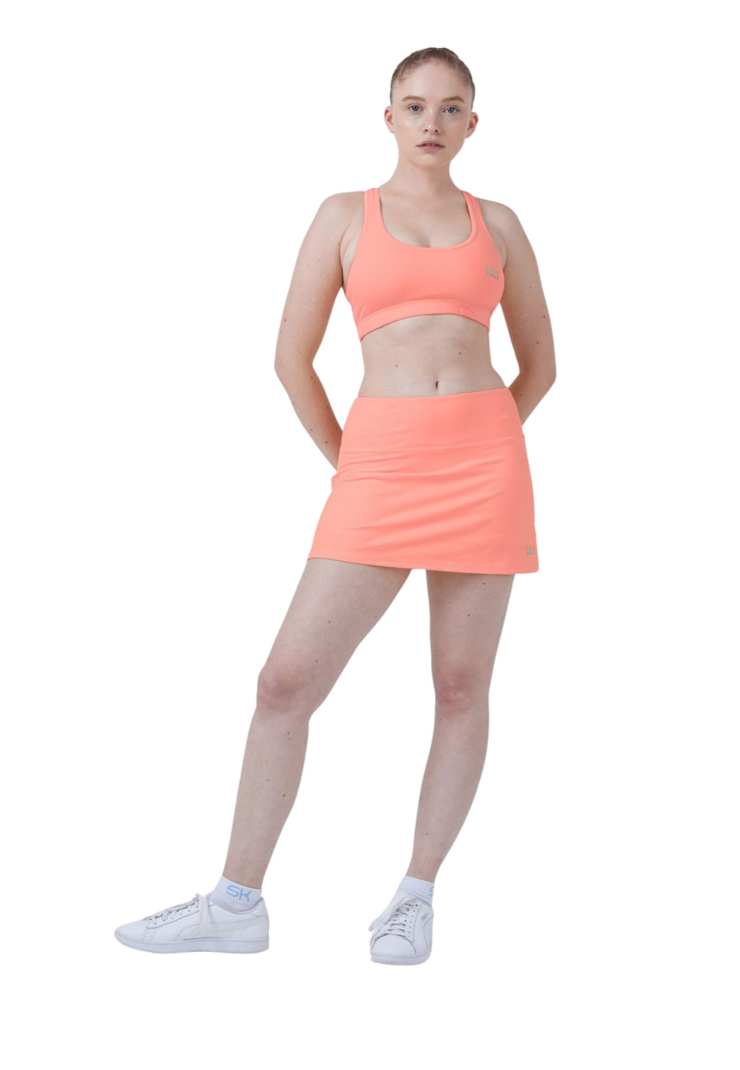 Sportkind Mädchen & Damen Tennis, Hockey, Golf, Padel, Basic Skort, Rock mit Innenhose, atmungsaktiv