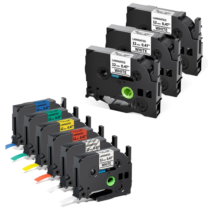 9-er Pack Upwinning Kompatibel mit Brother p-touch bänder 12mm