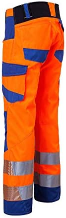 KÜBLER REFLECTIQ Warnschutzhose warnorange, Grösse 94, Herren-Arbeitshose aus Mischgewebe, Arbeitsho