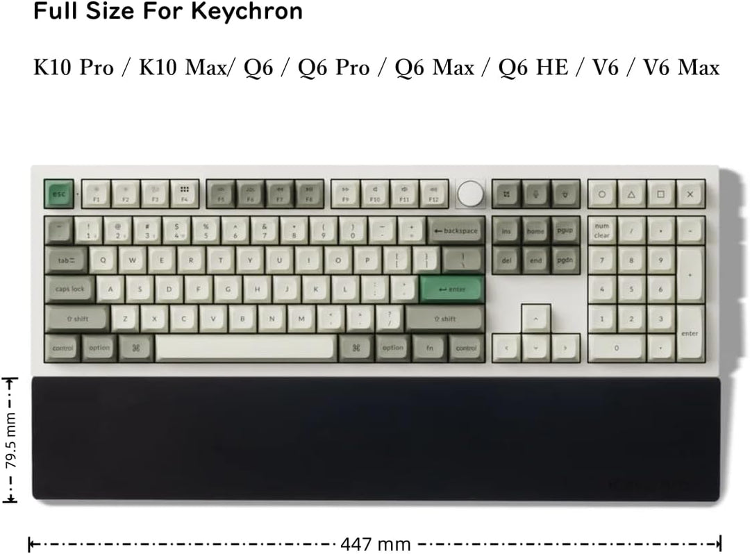 Keychron Silikon-Handballenauflage mit Hexagon-Struktur | Rutschfeste Oberfläche & Ergonomisch | Ent