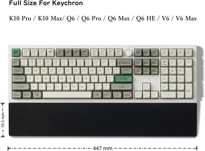Keychron Silikon-Handballenauflage mit Hexagon-Struktur | Rutschfeste Oberfläche & Ergonomisch | Ent