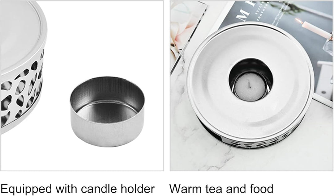 Cocoarm Teekannenwärmer, Kerzenständer aus Edelstahl, Hochwertiges Hohldesign Zur Aufrechterhaltung